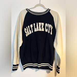 Soft varsity style sweater Salt Lake City, large